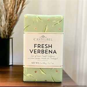 New Castelbel Porto Fresh Verbena Set of 2 Scented Soaps Made in Portugal